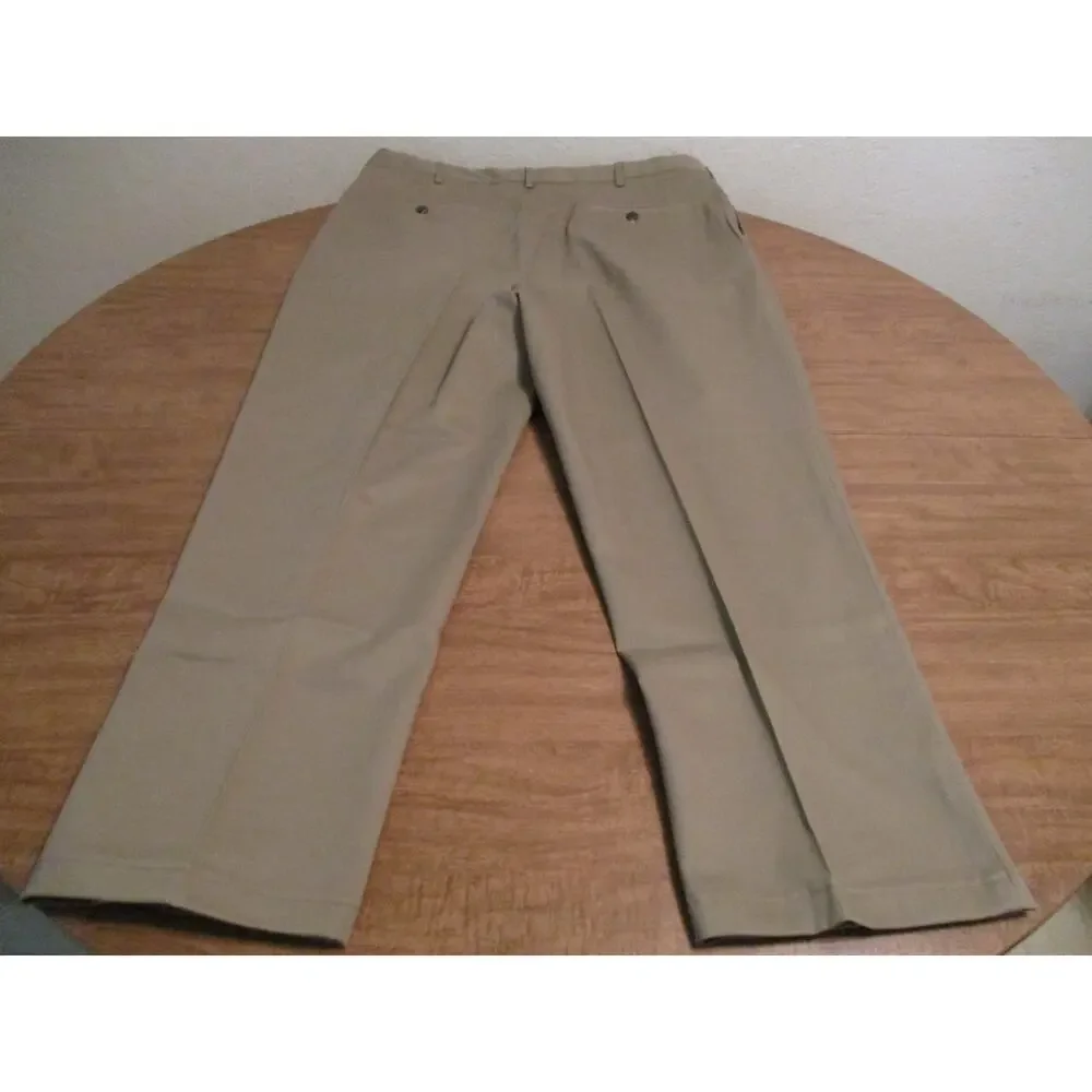 LANDS END MENS TRADITIONAL FIT CHINO PANTS BROWN SIZE 42